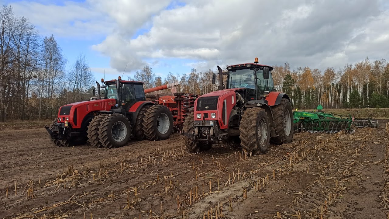 Работаем в паре с Мтз 3522 Deutz