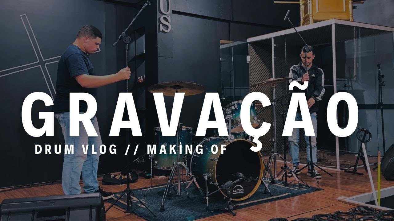 GRAVAÇÃO DE BATERIA // DRUM VLOG, Backstage, Making of, Dicas de Captação. 