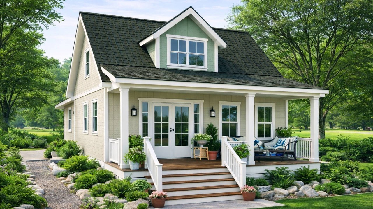 Dream Cottage House with Wraparound Porch | Storybook Home Tour