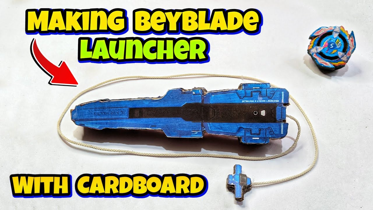 Making Beyblade X String Launcher 🤩| Cardboard Beyblade Launcher