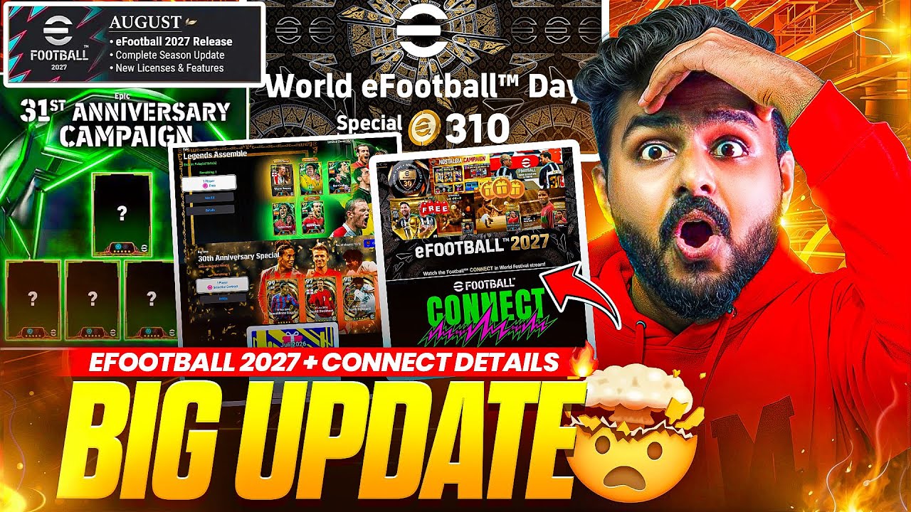 BIG UPDATE TOMORROW?🤯🔥 31st ANNIVERSARY SPECIAL?😱 EFOOTBALL 2027 SEASON UPDATE😮&zwj;💨  CONNECT DETAILS😍