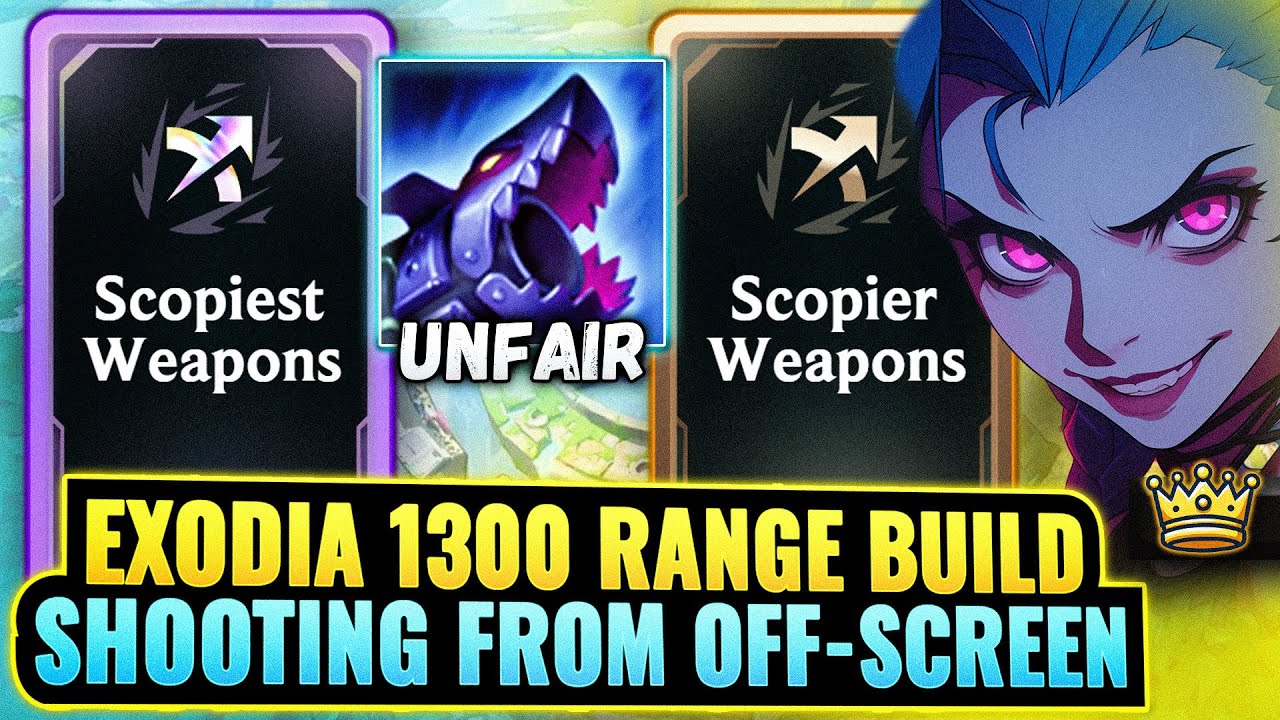 Infinite Range: Completely Untouchable Exodia Jinx Build - 1300 Range | League Arena Gameplay
