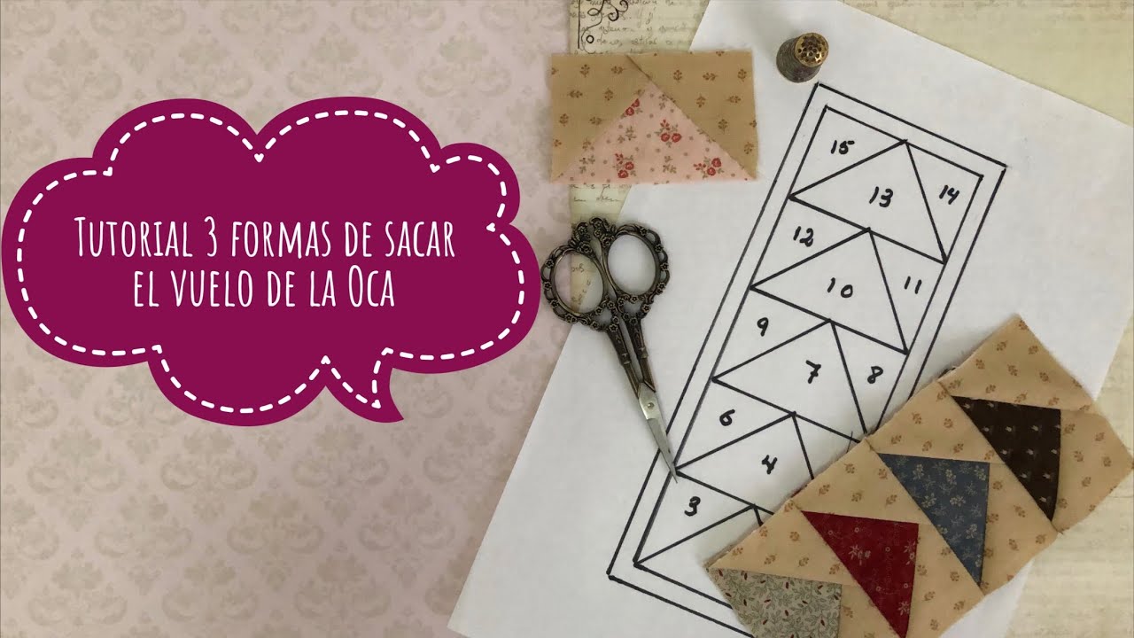 Técnicas de patchwork ❤️✂️🧵Tutorial, vuelo de la Oca fácil ✂️🧵❤️(2020)