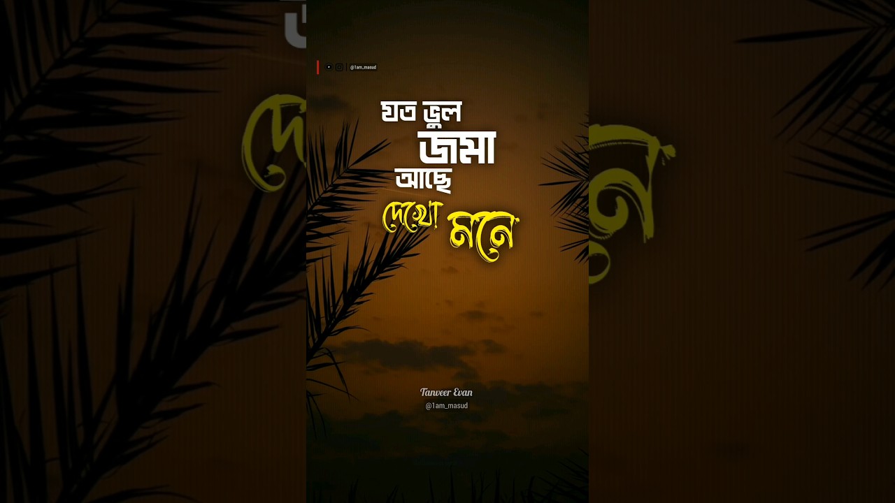 joto vul joma ache dekho mone | sob chere amio chole jabo | Shunno Tanveer Evan #tanveerevan #shunno