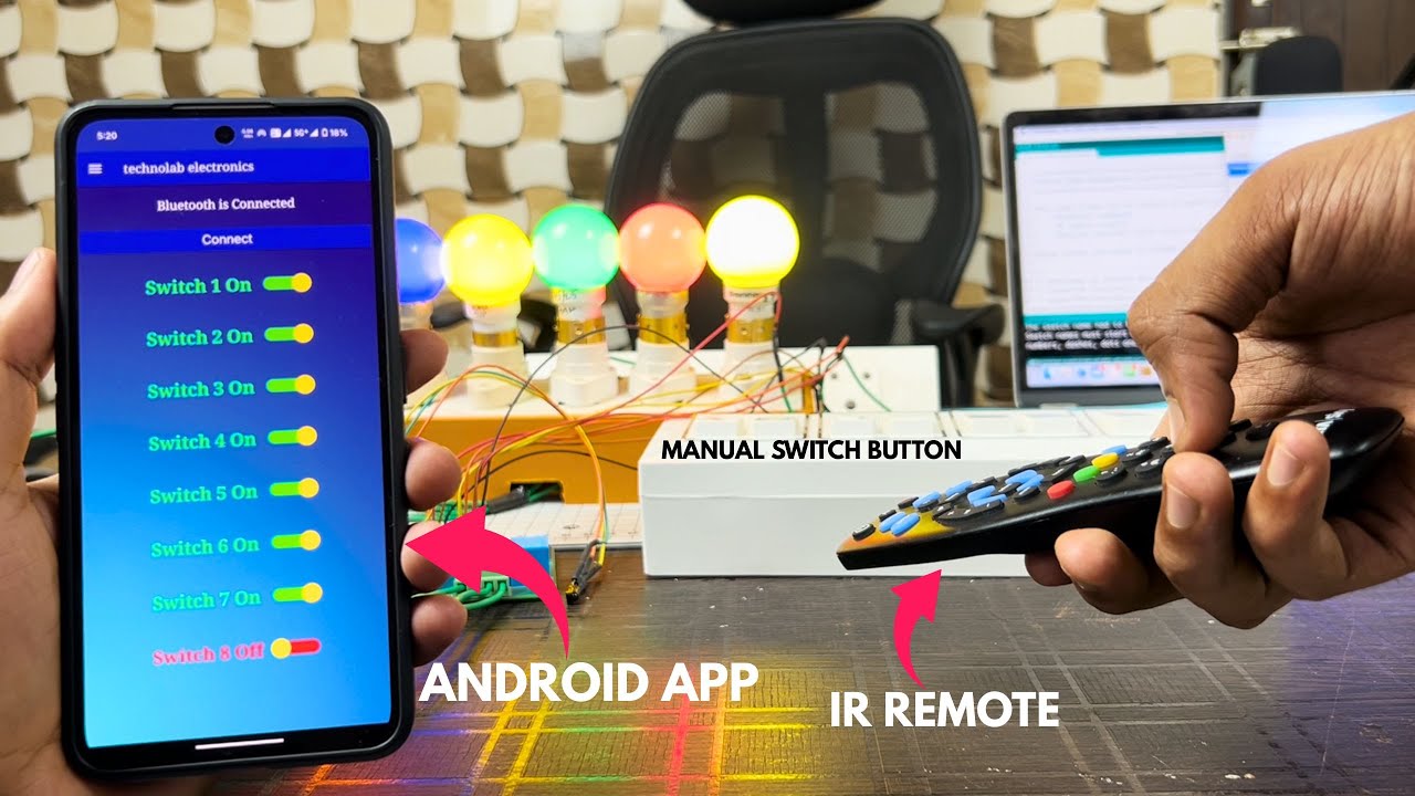 ESP32 Based 8-Relay Home Automation | Bluetooth + IR + Manual Switch | EEPROM Save State | JLCPCB