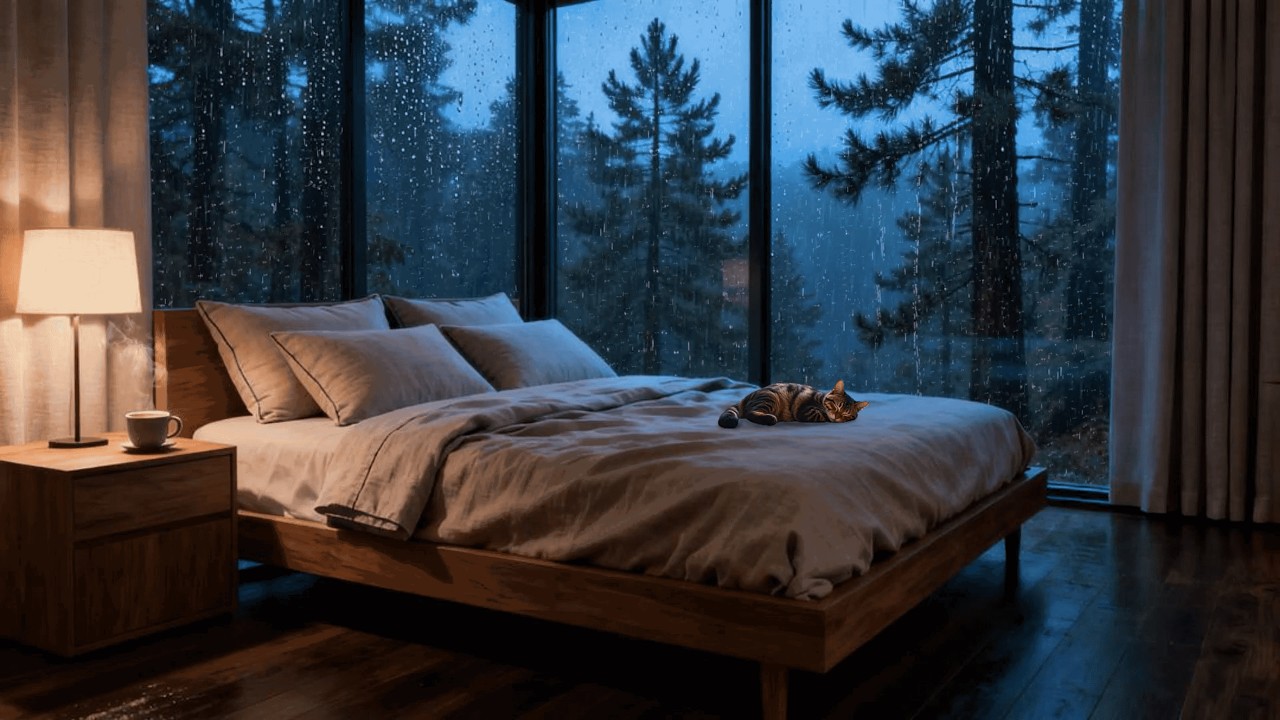 Fall Asleep Instantly 🌙 Piano Music & Soft Rain Sounds for Deep Sleep, Meditation & Stress Relief