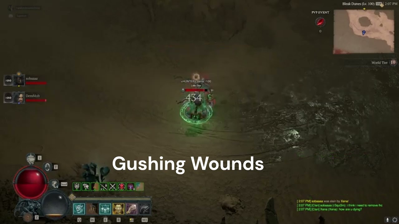 Diablo 4 PVP Testing - Gushing Wounds vs. Unconstrained