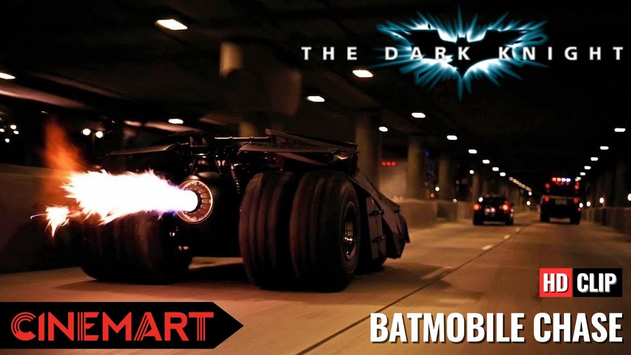 THE DARK NIGHT (2008) | The batmobile chase | Tunnel Explosion UHD