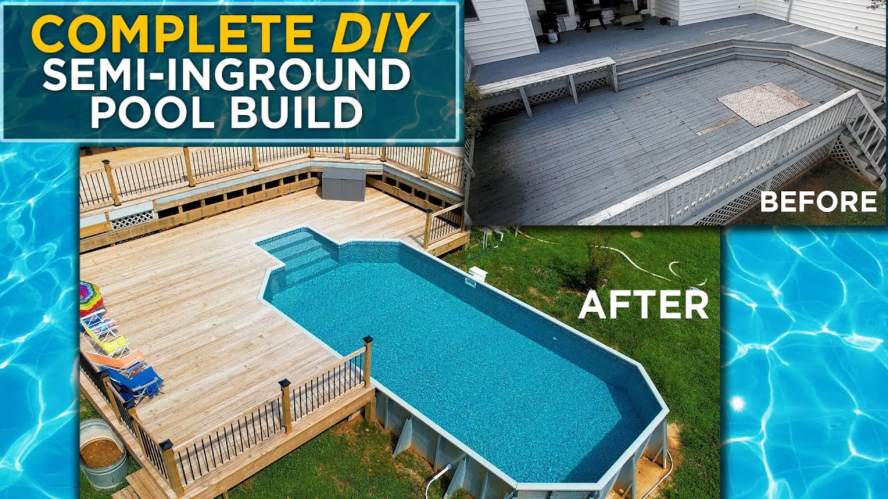 DIY Semi-In-Ground Pool Kit | Complete Installation Guide! 🛠️⛱️👙🌊