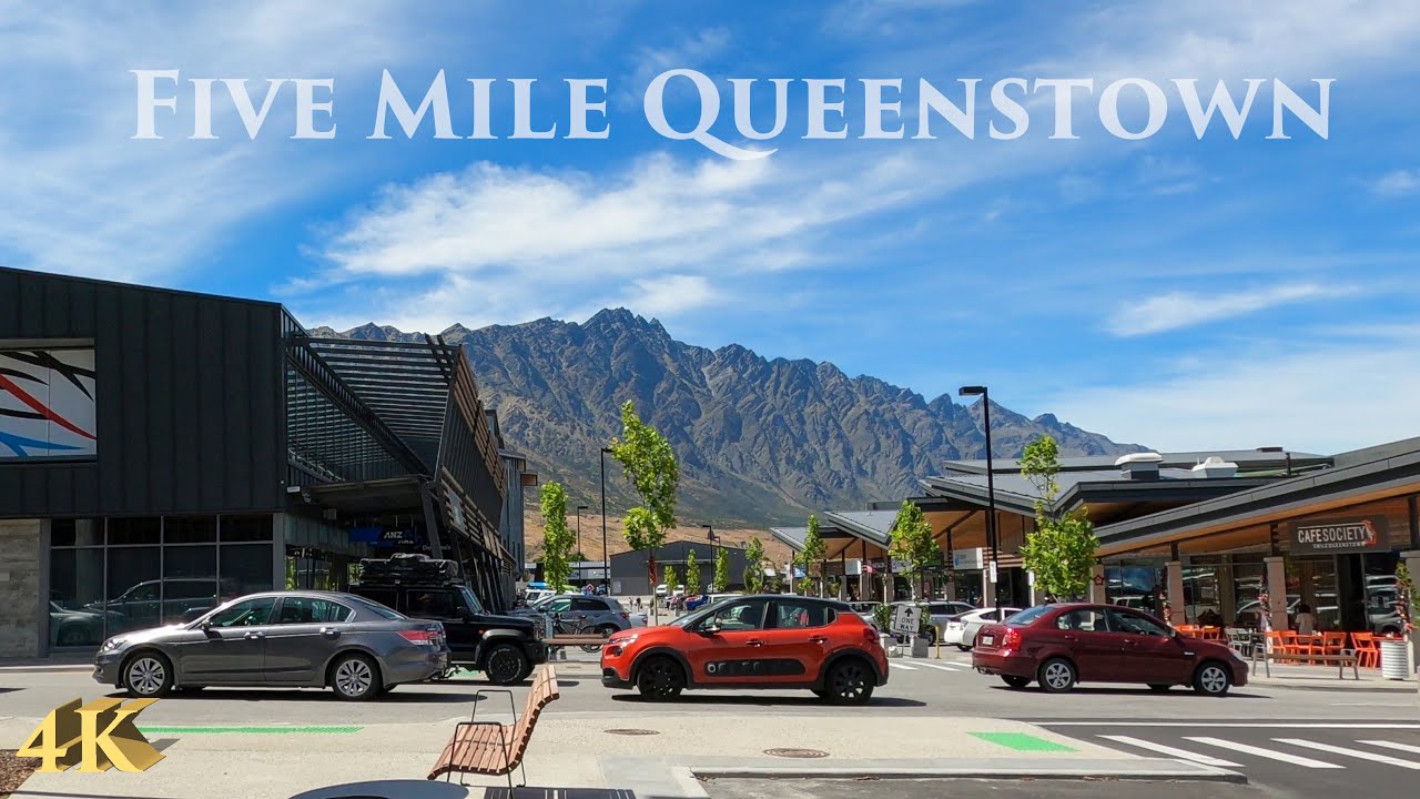 Queenstown Five Mile Shopping Centre 2022 | Queenstown Summer Walk | New Zealand Walking Tour 4K