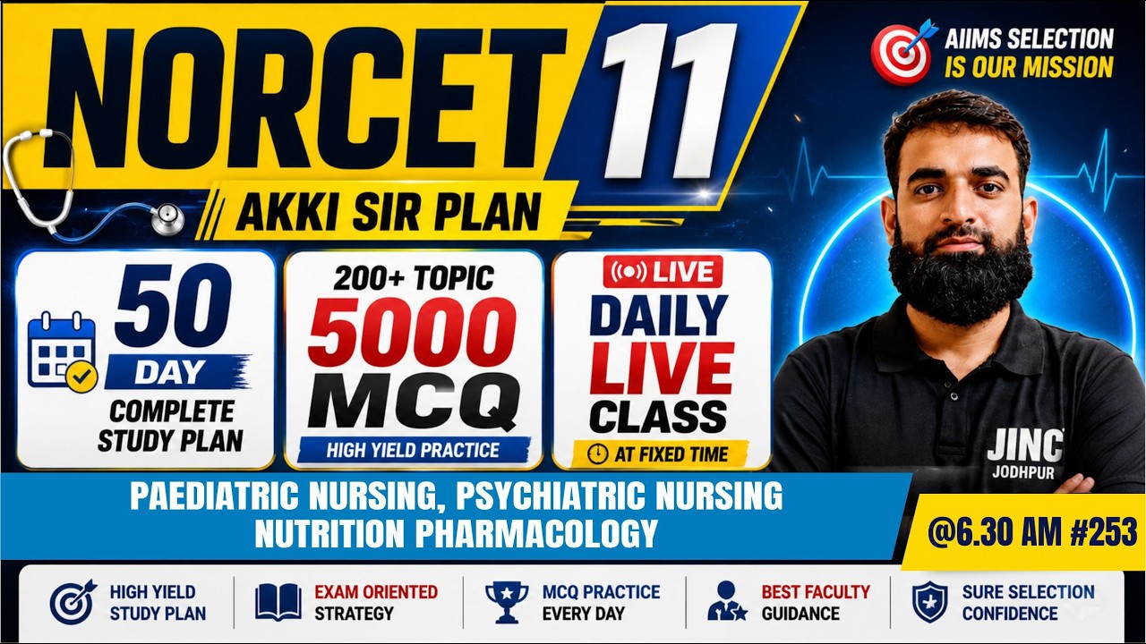 👉 NORCET 11 | OSSSC | RRB | SGPGIMS | Govt Nursing Exams | Live MCQ Class #253 | Mifthai Sir