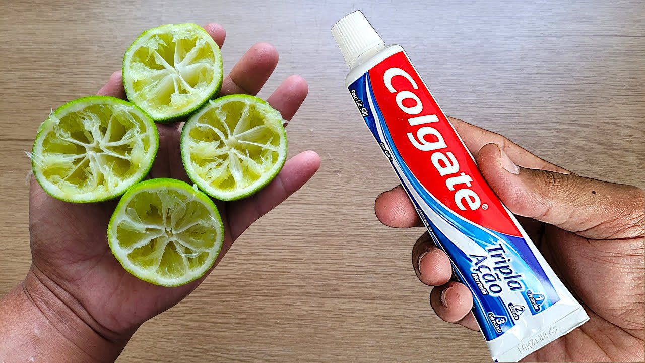 É só misturar LIMÃO no CREME DENTAL e não precisa mais comprar no mercado