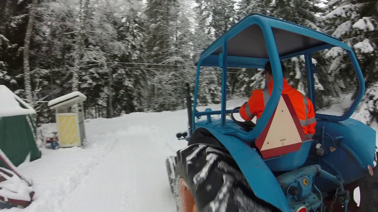 Snow plowing with Fordson Major
