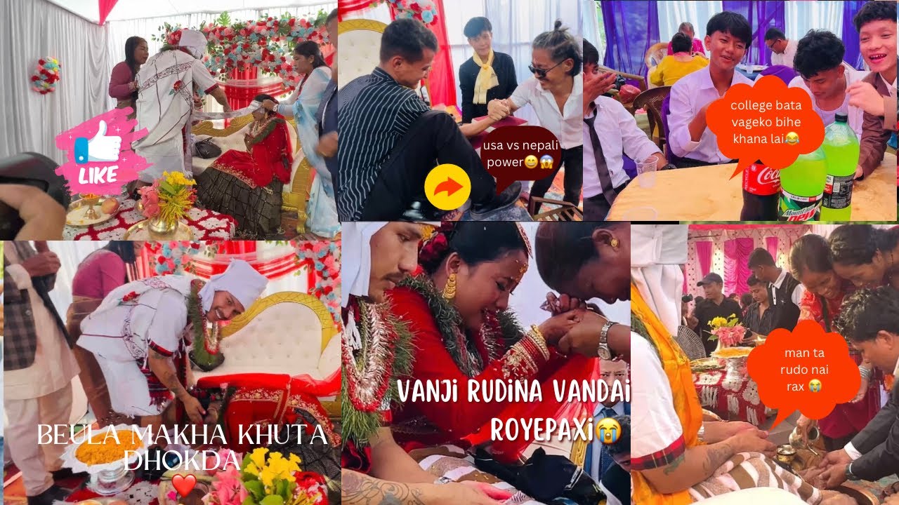 bihe ma USA vs Nepal panja ladai🤣vanji roye ra man dukhayo 😭fuche haru ko gf tanni 🤣congrts vanji👍
