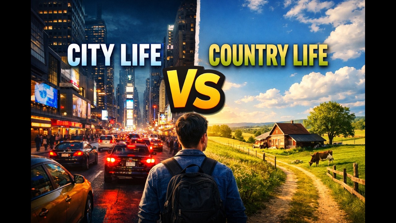 City Life vs Country Life – Easy English Conversation