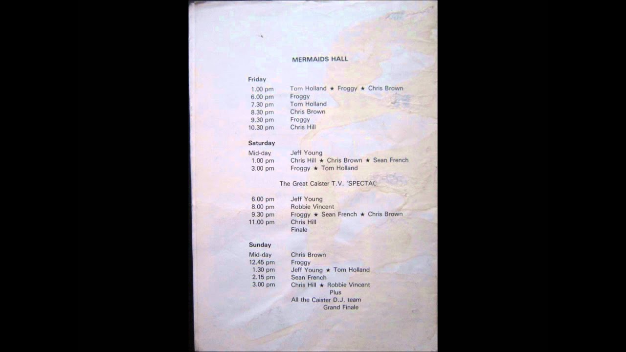 Froggy Live At The 3rd Caister Soul Weekender Saturday Afternoon 12th April 1980 Part 1