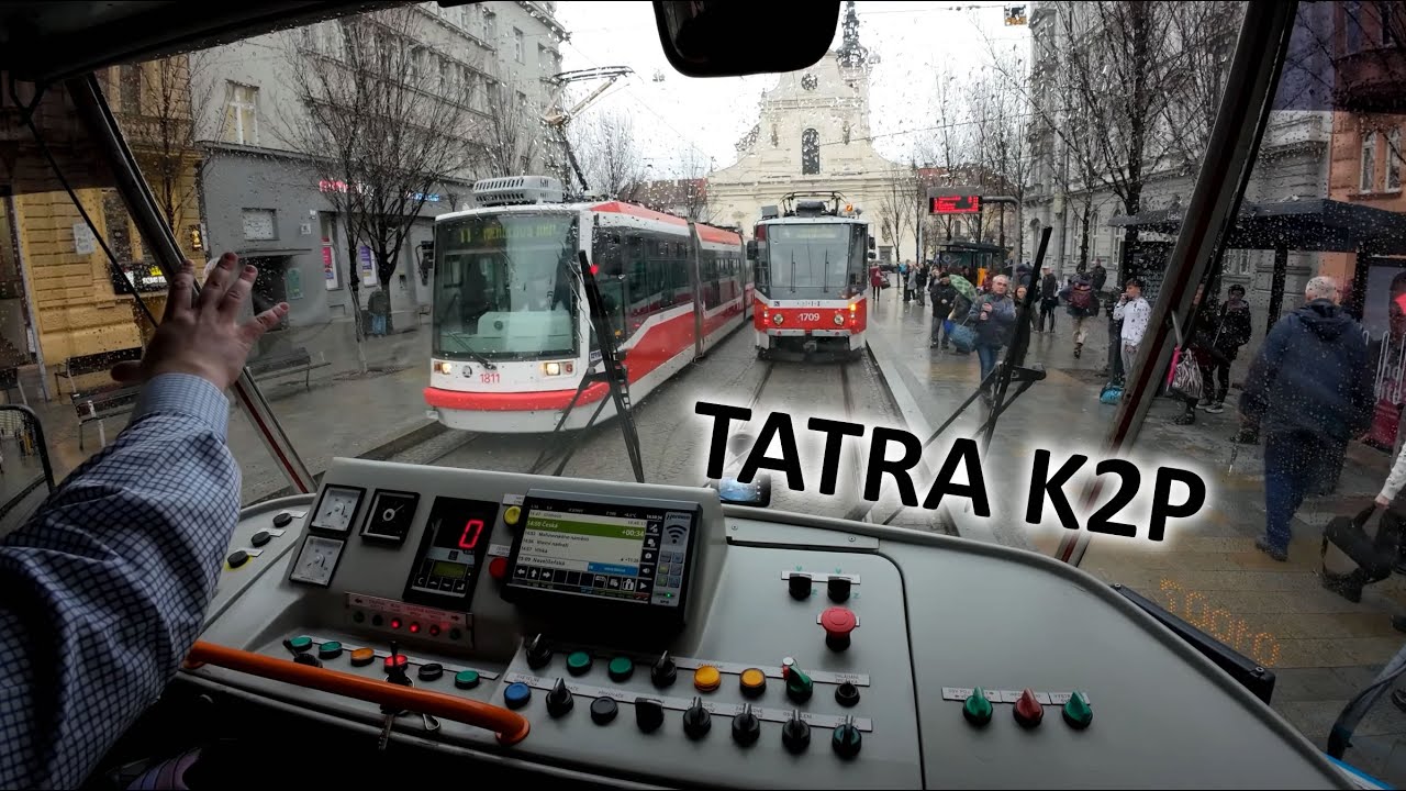 Driving the Last Tatra K2P Tram from Depot 🚋 Cab view tram Czech Republic
