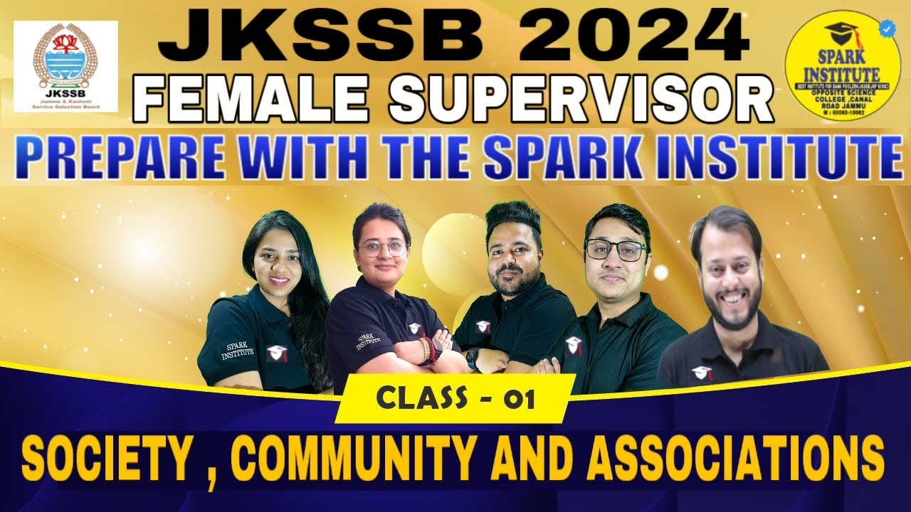 Society , Community and Association || Jkssb Female Supervisor ||#jkssb