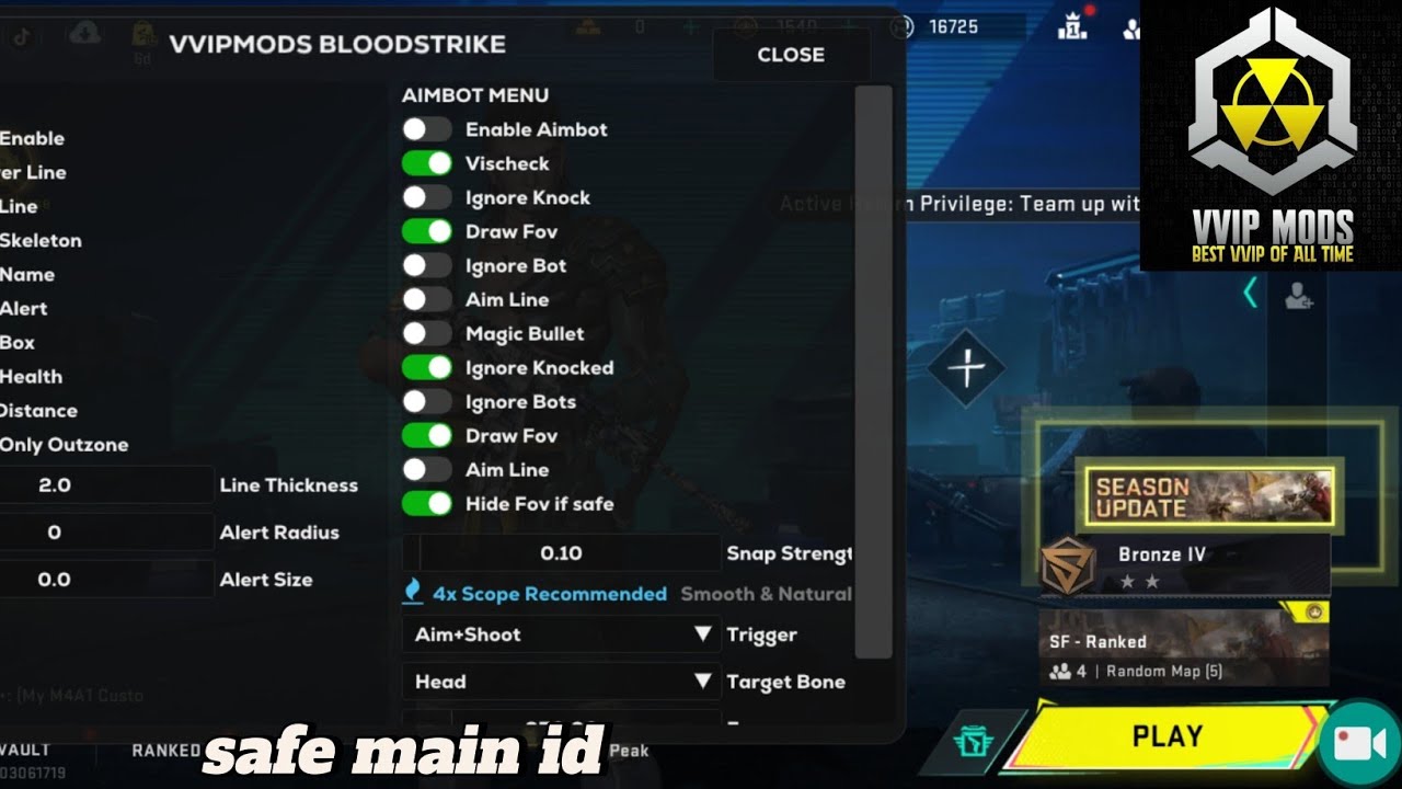 NEW UPDATE BLOODSTRIKE VVIP MODS ESP AIMBOT & UNLOCK ALL SKIN