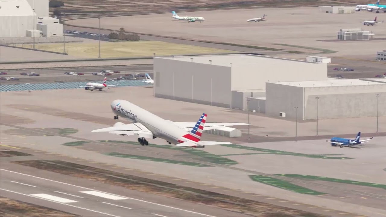 Microsoft Flight Simulator B777 American Airlines Rejected Landing At Los Angles Airport LAX
