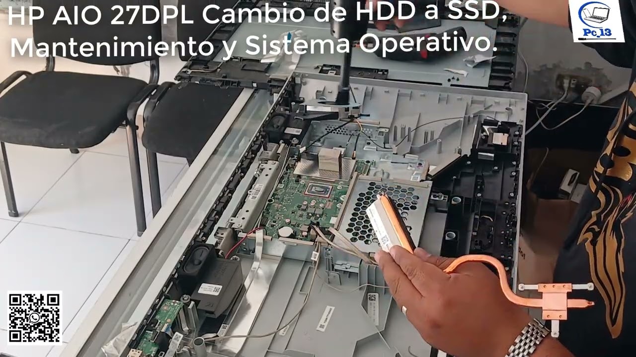 Mantenimiento, Cambio de HDD a SSD, Sistema operativo HP AIO 27dpl