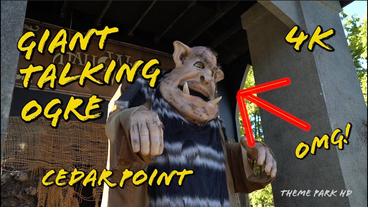 [4K] Giant Talking Ogre At Cedar Point's Halloweekends 2018