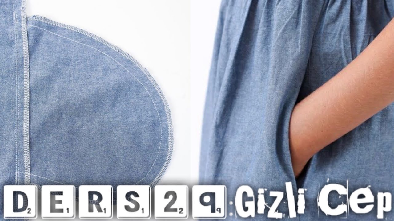 DİKİŞ ARASI GİZLİ CEP | Adım Adım Dikiş Dersleri 29