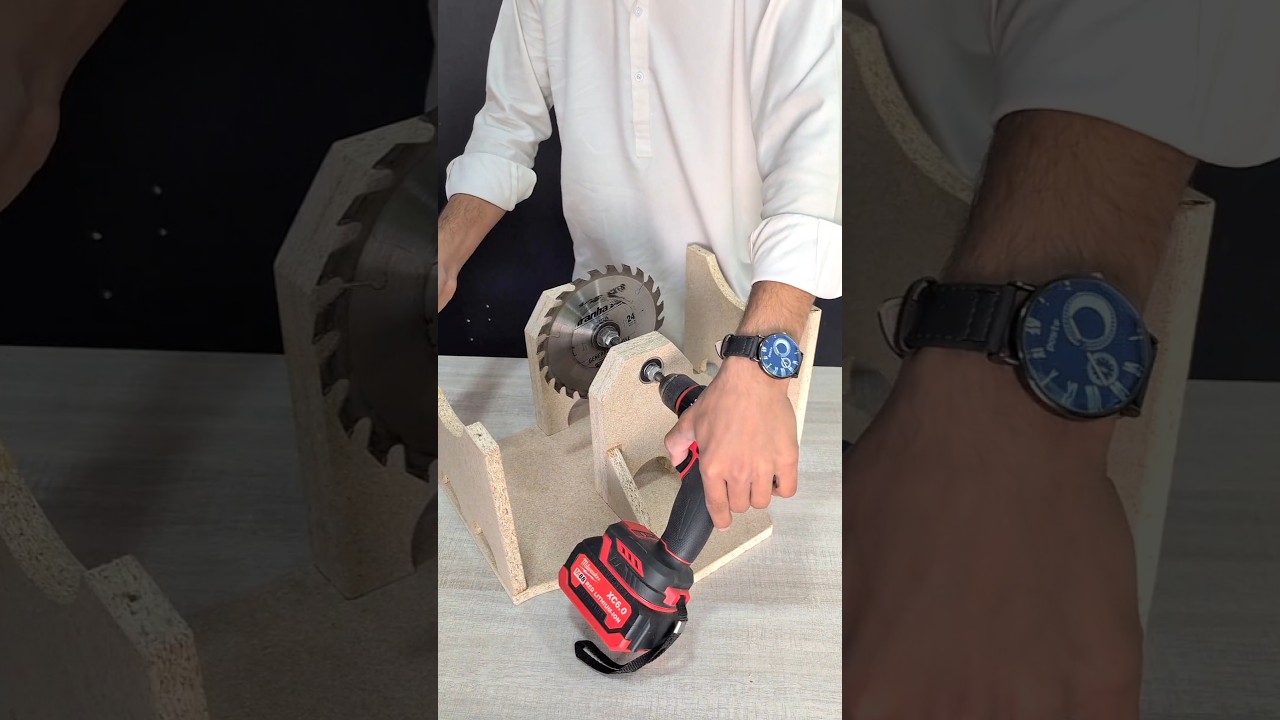 A very amazing way to make a wood cutter #tricks #tools #diy