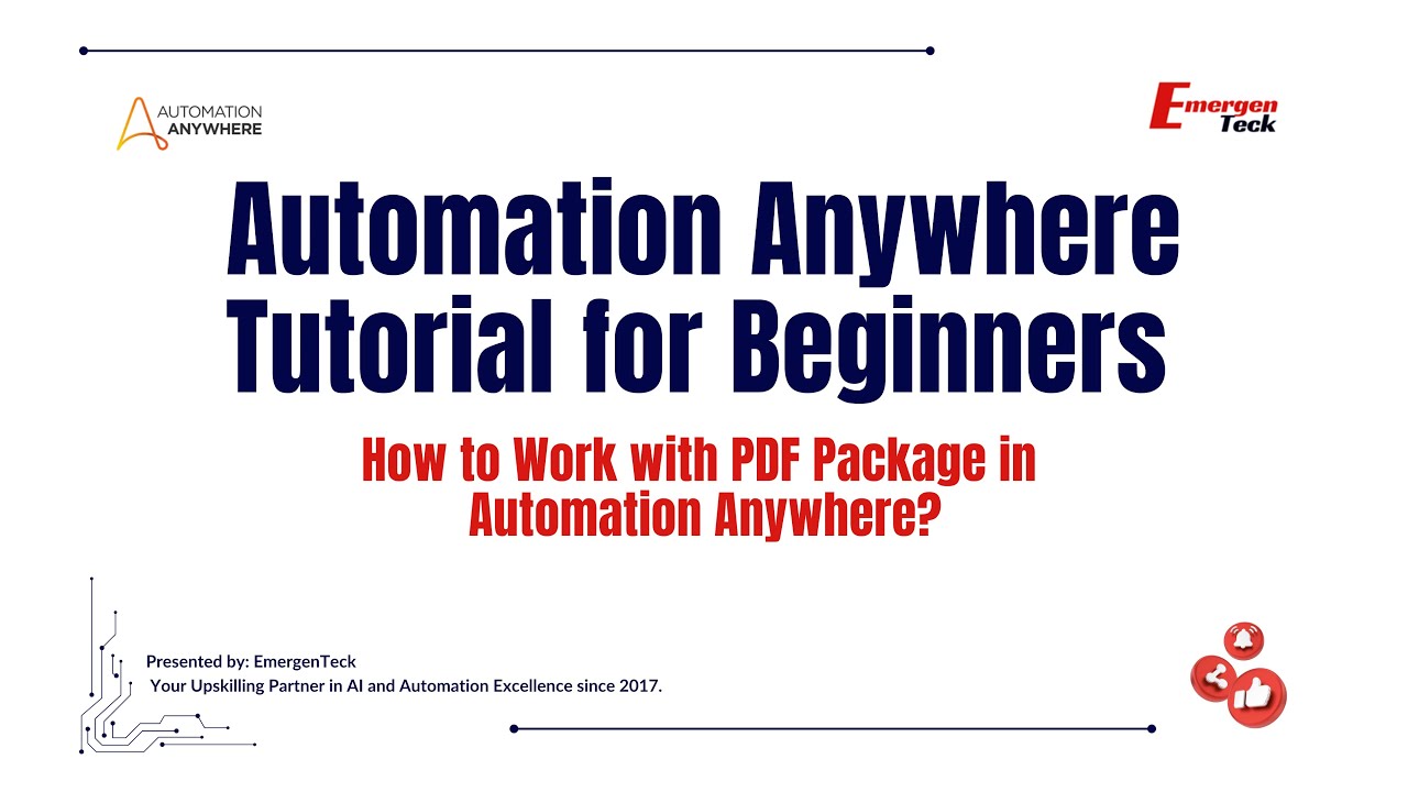 18: How to Work with PDF Package in Automation Anywhere?