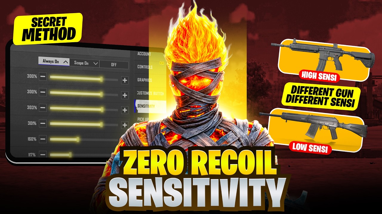 How To Make ZERO RECOIL Sensitivity For Every Gun in BGMI 🔥 | Zero Recoil Method |