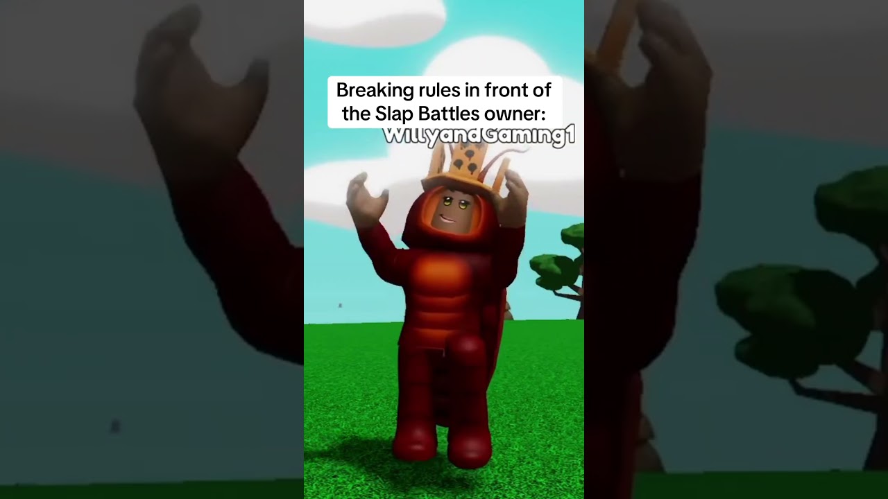 Breaking rules in front of the Slap Battles owner: