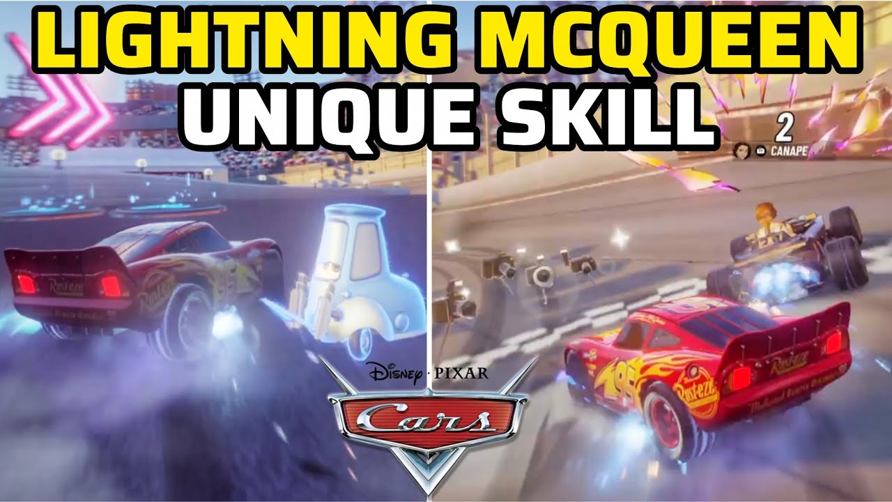 Disney Cars: Lightning McQueen Unique Skills Gameplay - Disney Speedstorm
