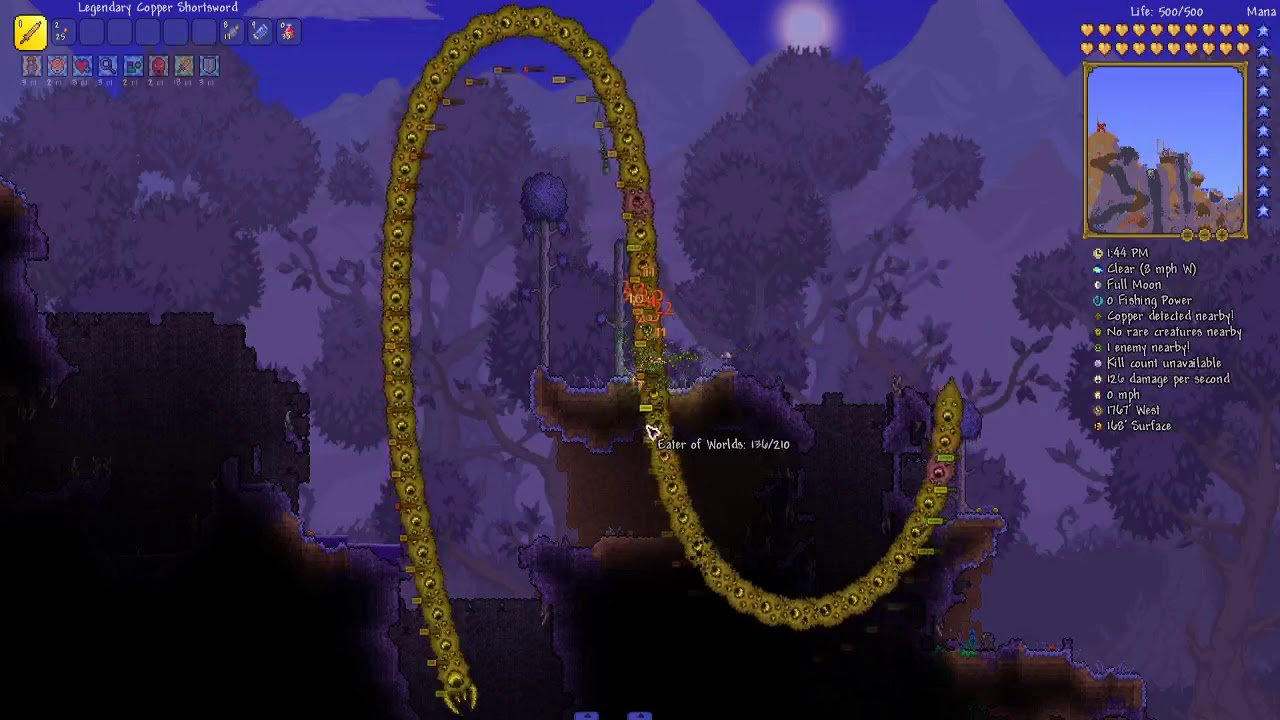 [Terraria] Eater of Worlds vs. Copper Shortsword