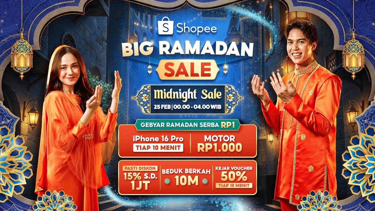 Shopee Big Ramadan Sale Midnight Sale | 25 Feb 00:00-04:00 WIB