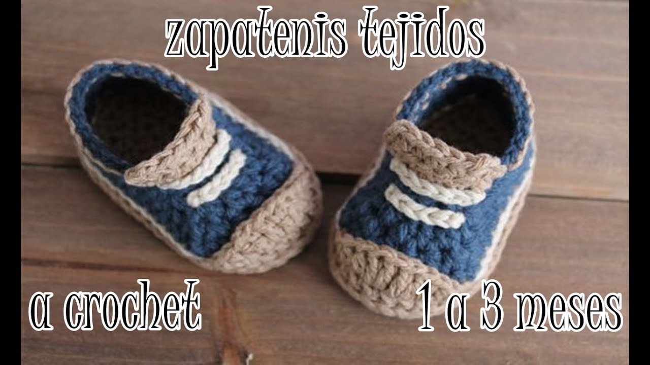 zapatitos tejidos (tipo tenis) tejidos a crochet