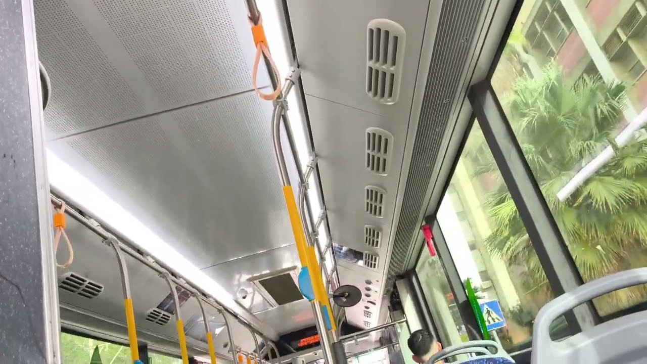riding on Higer KLQ6129GQ2 CNG LF DBS route 14H in beer sheva (Voith Fast idle)