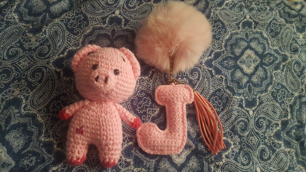 💖 Abecedario Letra (J) 😍tejido a crochet tamaño llavero👍🫶🌷HeydiCrochet☘️ 