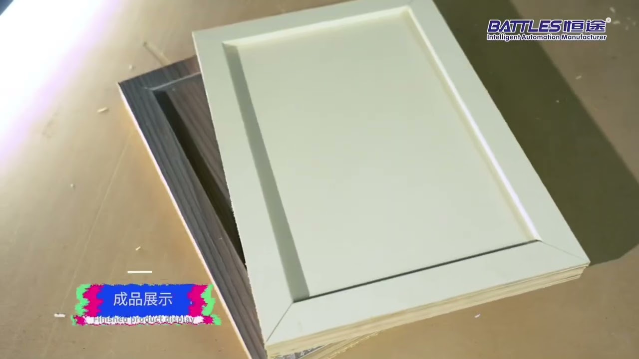 Demonstration of the processing of arc-shaped door wall cabinets on a processing center