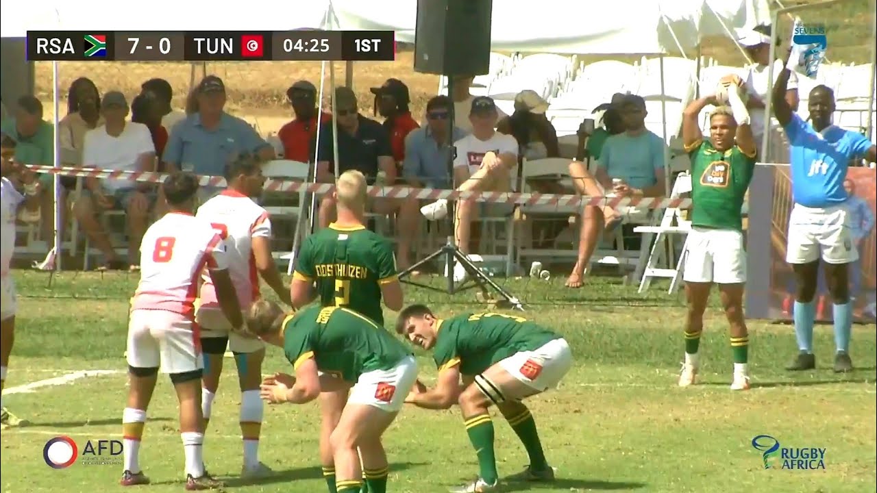 SUD AFRIQUE 43- 00 TUNISIE/COUPE AFRIQUE RUGBY A 7 -Harare 2023