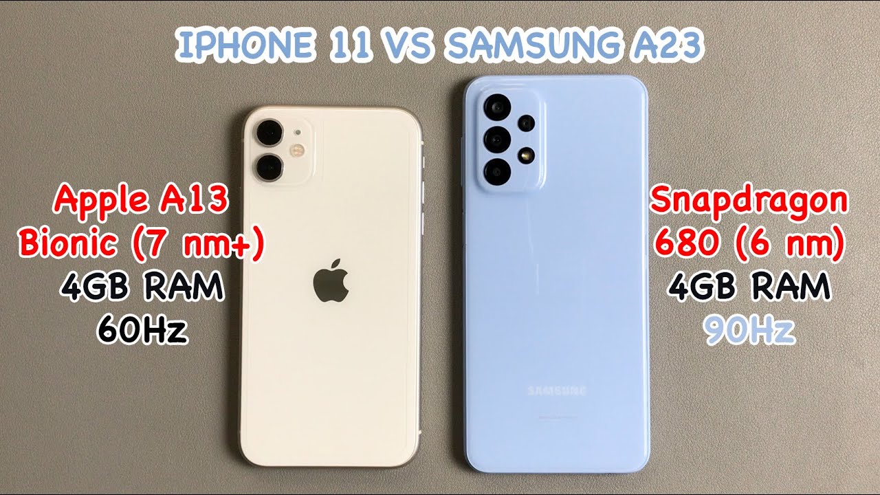 Samsung Galaxy A23 vs iPhone 11 SPEED TEST