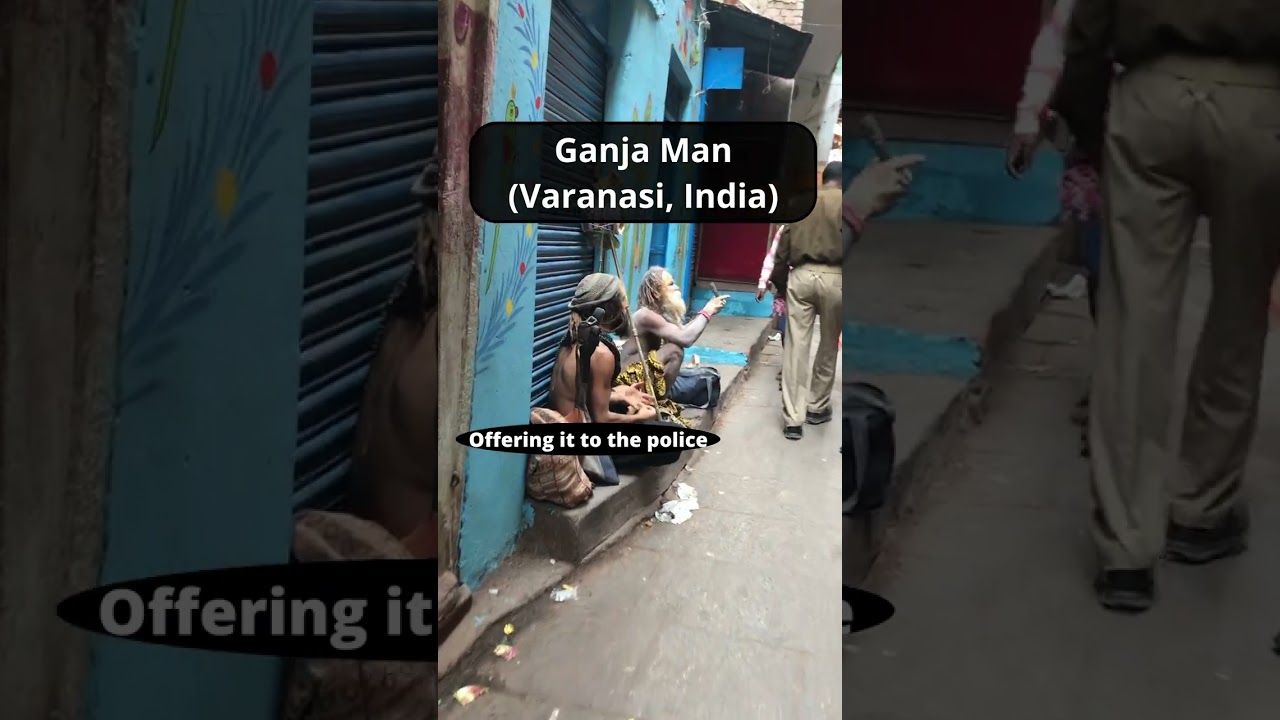 Ganja man in Varanasi, India (#shorts)