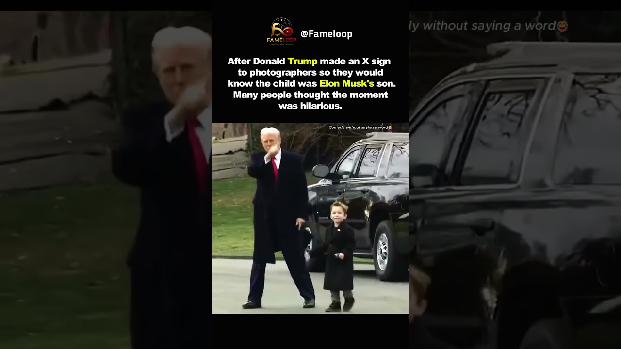 Donald Trump's X Gesture for Elon Musk's Son Becomes Viral Internet Comedy#shorts