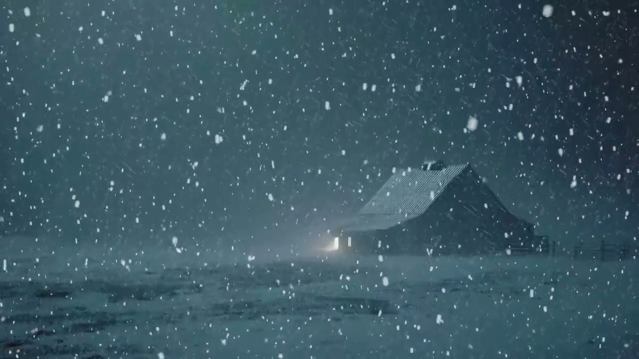 Powerful Blizzard Sounds in a Snow-Covered Home ❄️ Heavy Howling Wind & Intense Snowstorm Ambience