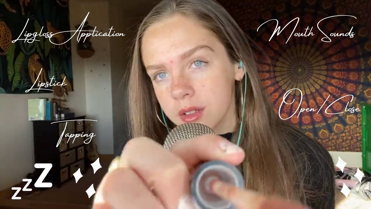 Gracie K ASMR Lipgloss Application Part 2 Compilation | Tingly Mouth Sounds, Tapping, Lipstick