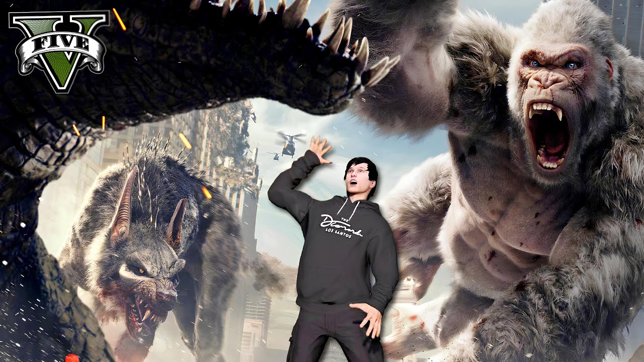 အမေဇုန်တောထဲက တောရိုင်းတိရစ္ဆာန်ကြီးတွေ မြို့ထဲကိုဝင်လာပြီ | Wild Animal Cars GTA V | SMART On Live