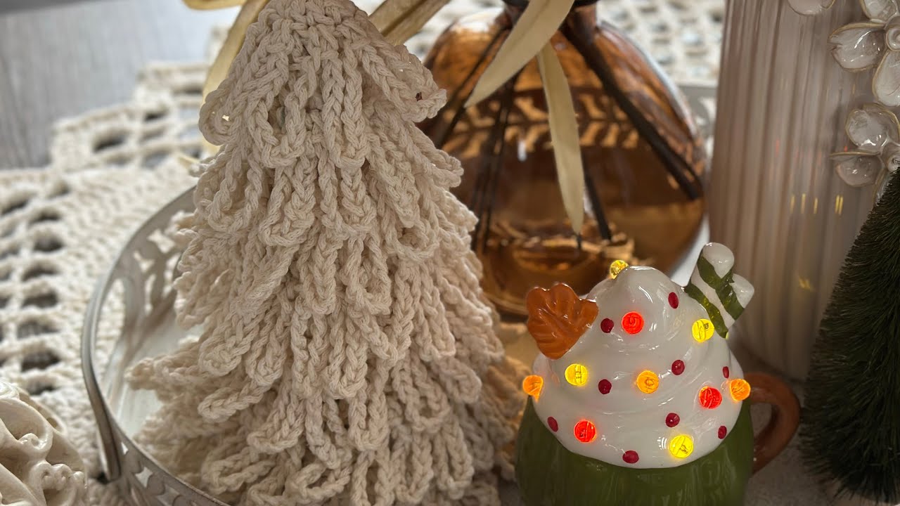 Tığişi dekoratif çam ağacı 🌲 yapımı 