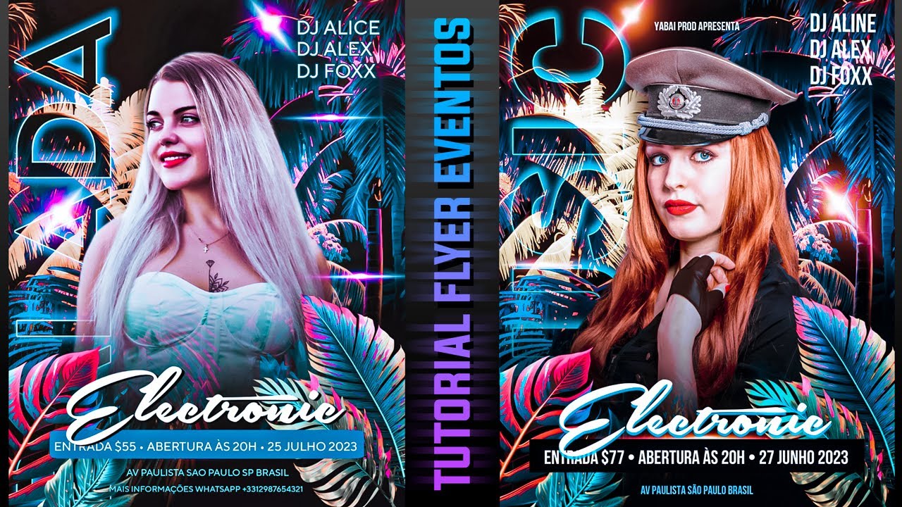 FLYER TUTORIAL | Como Fazer Flyer para Eventos pelo celular | Shows Cantor Banda DJ Música Cartaz