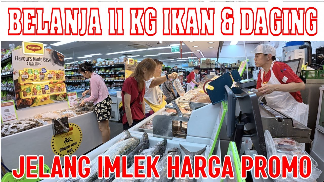Belanja 11kg ikan daging di supermarket Sheng Siong dapat promosi murah
