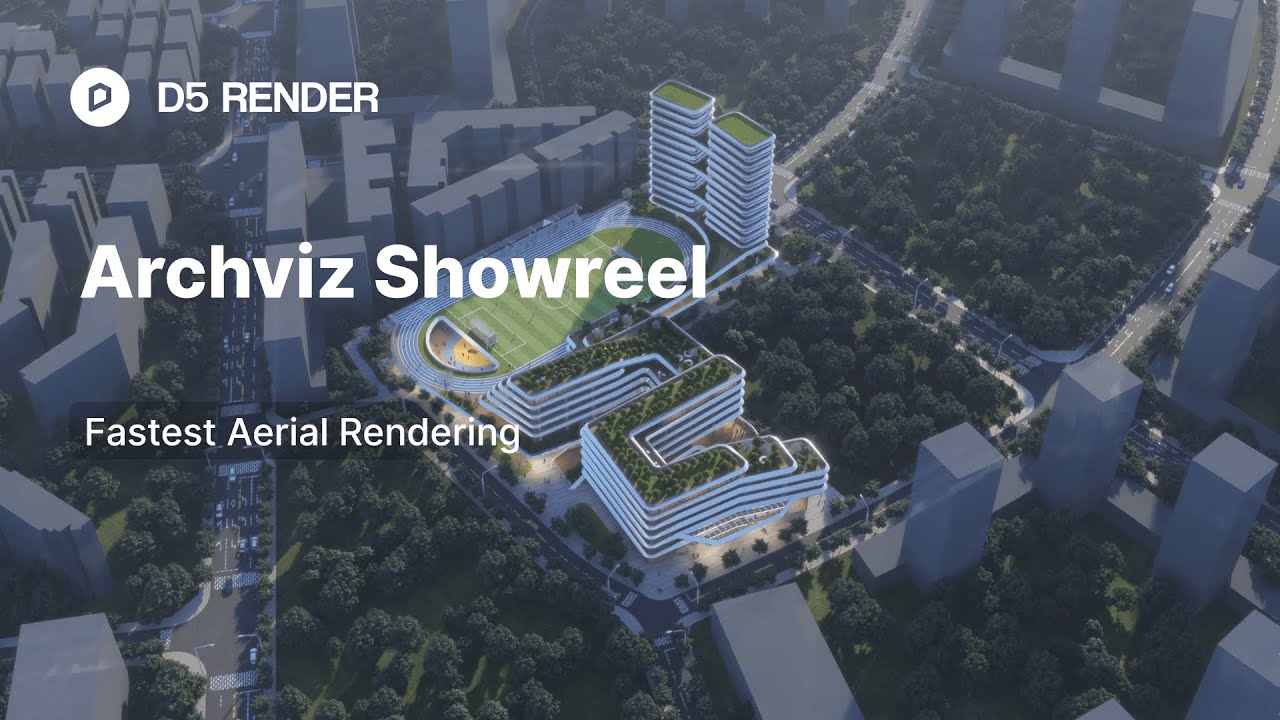 Fastest aerial view architecture rendering animation | D5 Render
