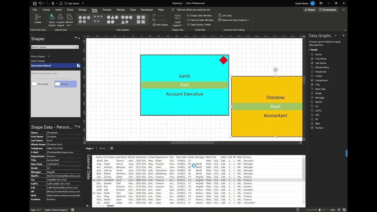 Extending Visio Data Graphic Fields